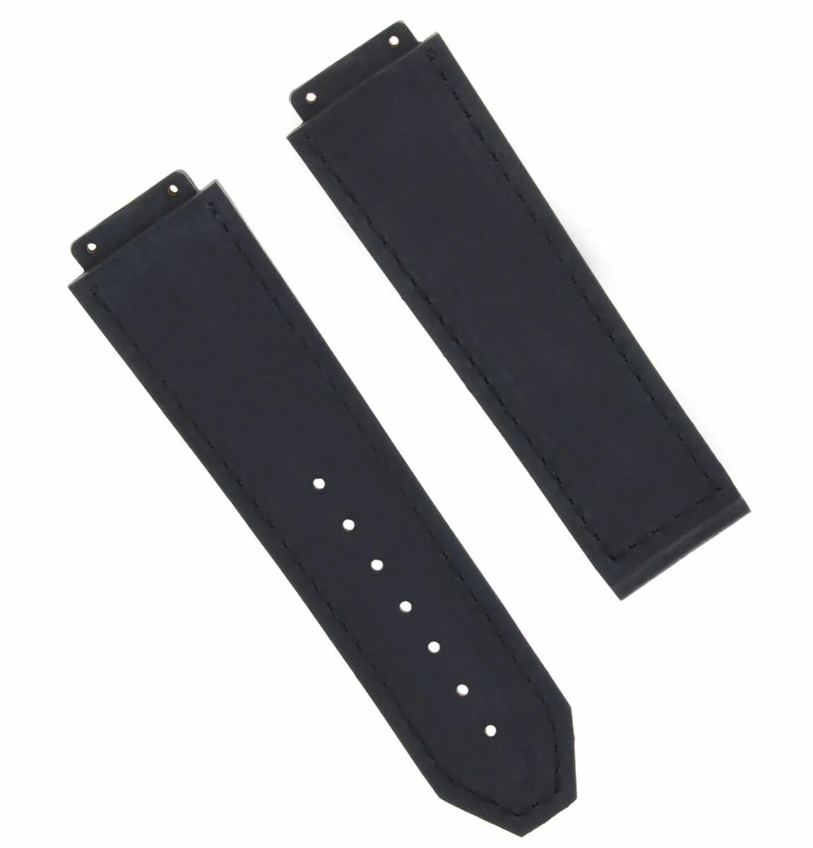 24MM ALLIGATOR LEATHER RUBBER BAND STRAP FOR HUBLOT BIG BANG 4 BK SCREW S/DRIVER