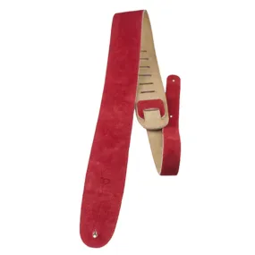 2.5 Red Soft Suede Guitar Strap