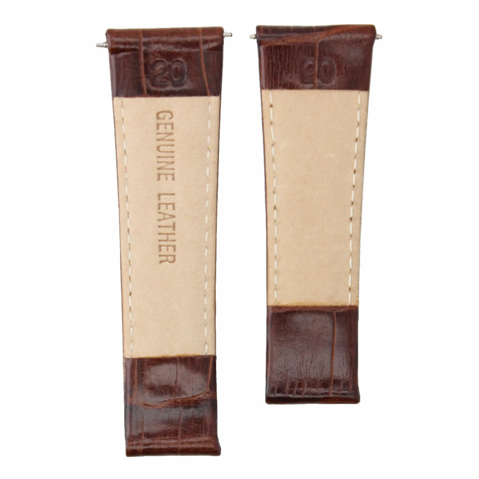3 -20MM LEATHER STRAP BAND FOR ROLEX DAYTONA 16518 16519 LIGHT BROWN REGULAR #5D