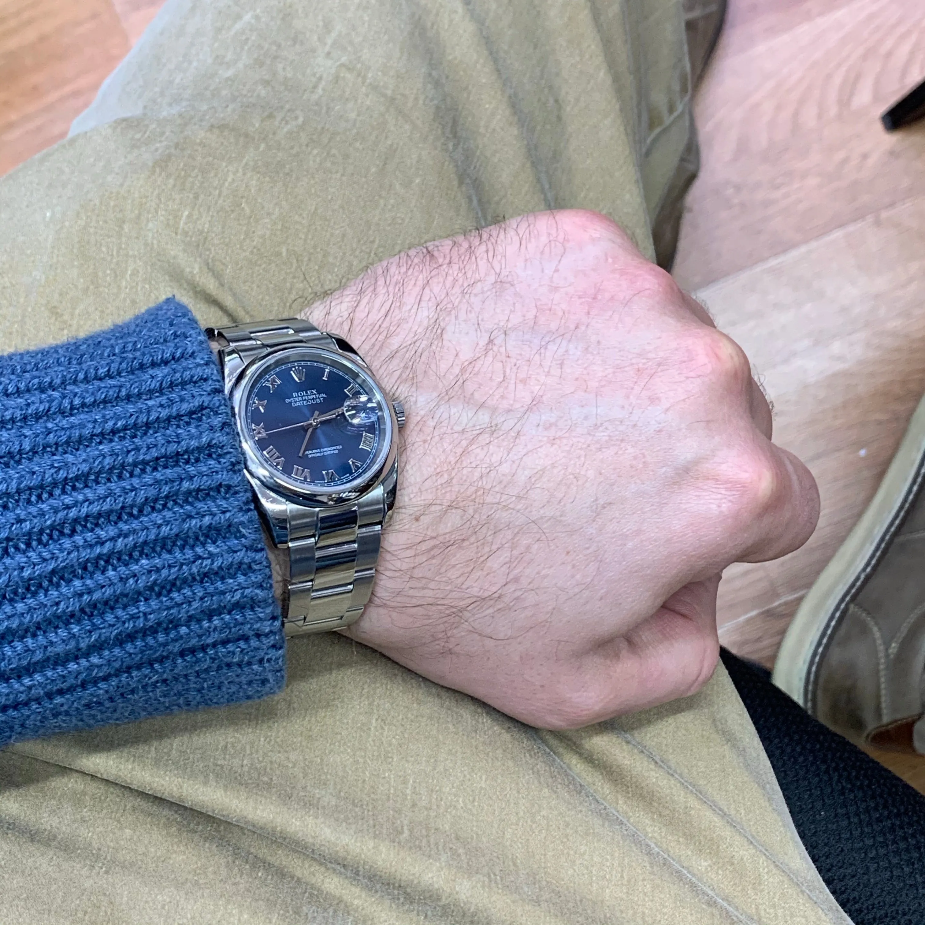 36mm Rolex Datejust Watch with Stainless Steel Oyster Bracelet (newer model)