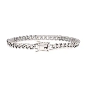 6mm Stainless Steel Miami Cuban Chain 8" Bracelet BR15011-0680