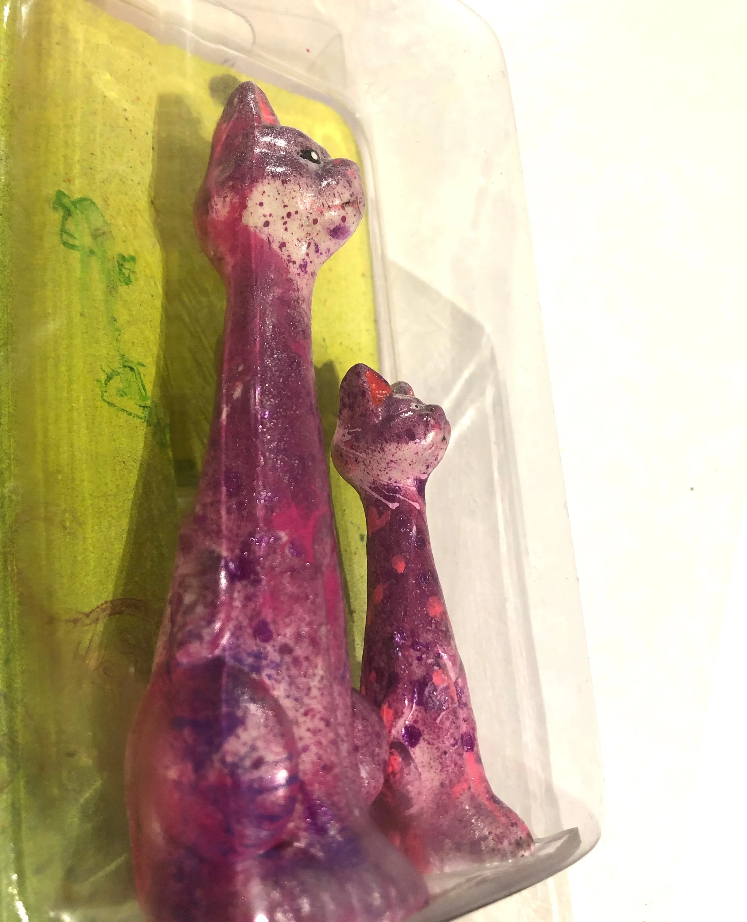 AEQEA Custom Bootleg Toy Knockoff Kitty Cat Set of Resin Figures