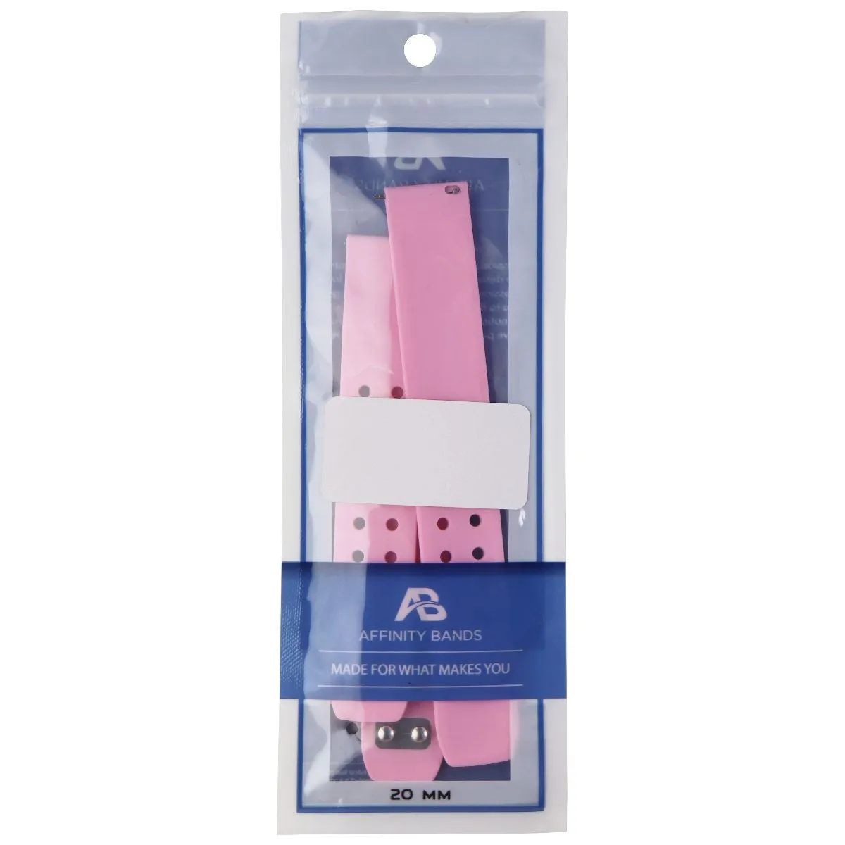 Affinity 20mm Silicone Band for Smartwatches, Watches & More - Light Pink