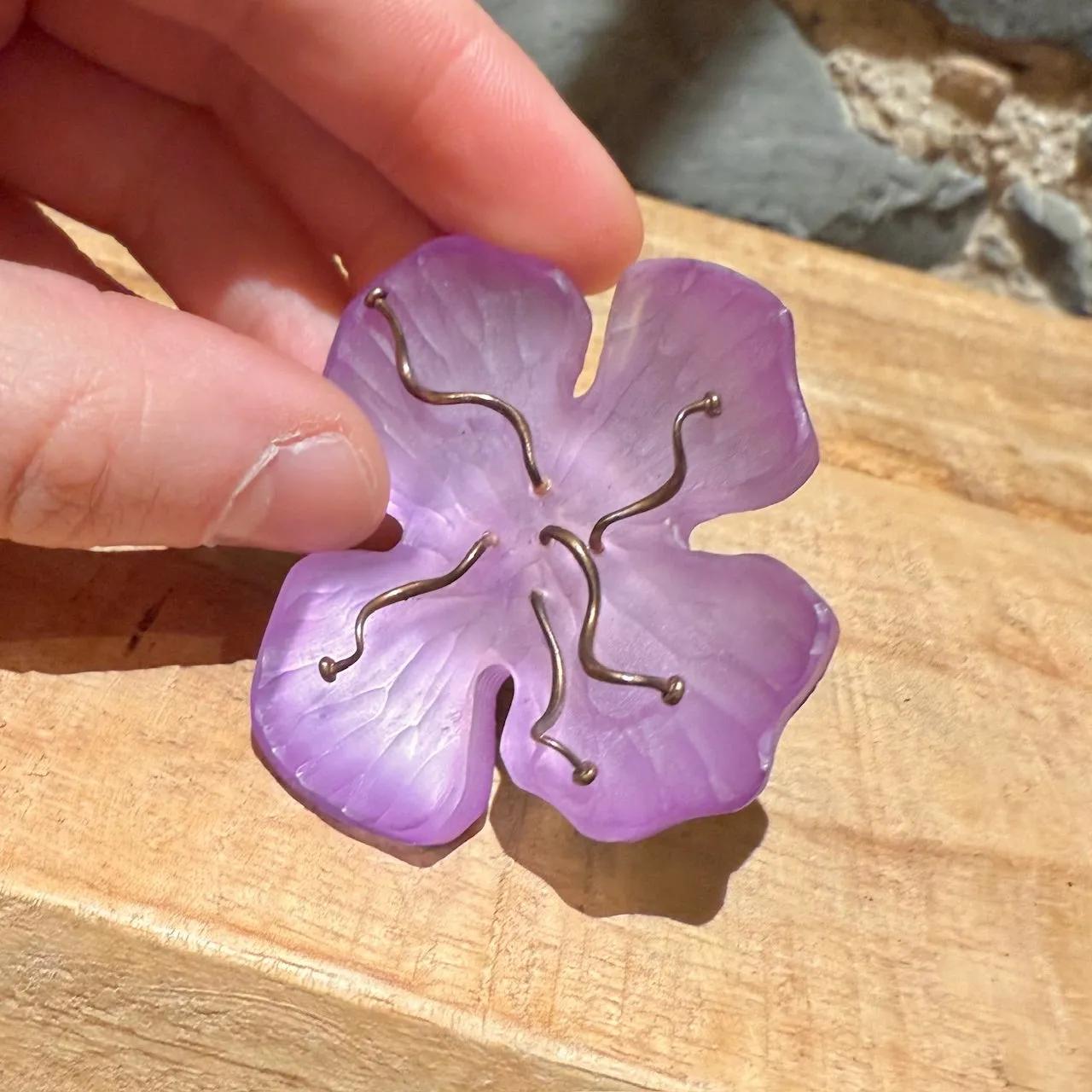 Alexis Bittar Lilac Floral Brooch