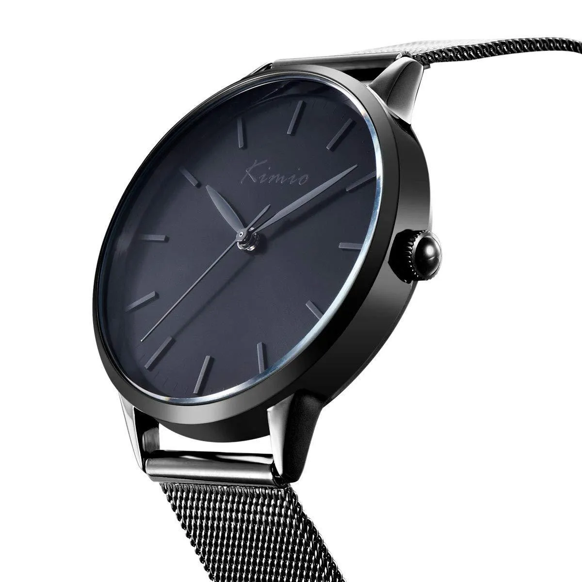 Alienwork Kimio Women's Watch Elegant Mesh Strap Black/Black/Mesh Strap Black
