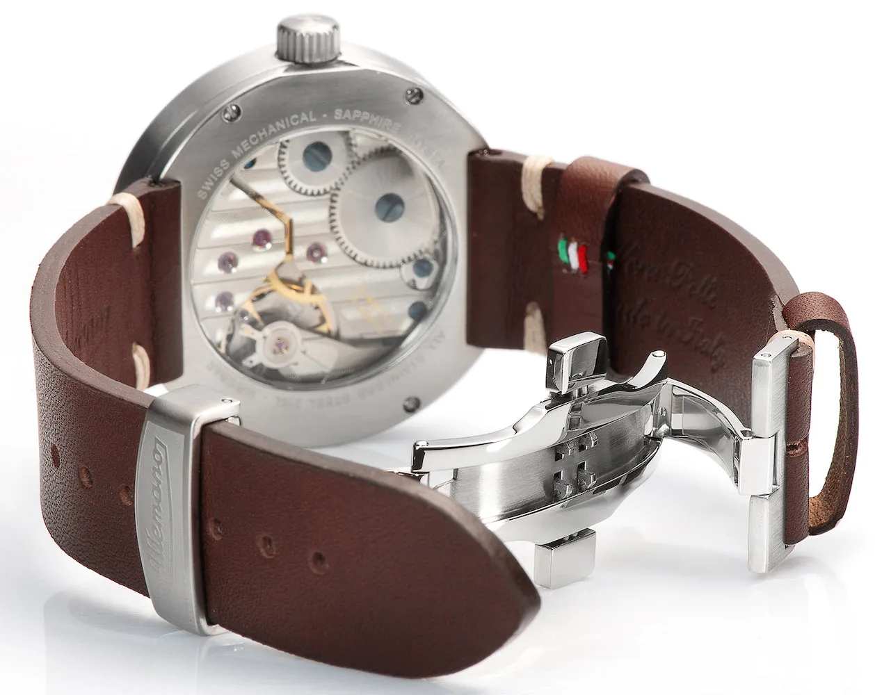 Allemano Watch GMT Antique White Brushed Case