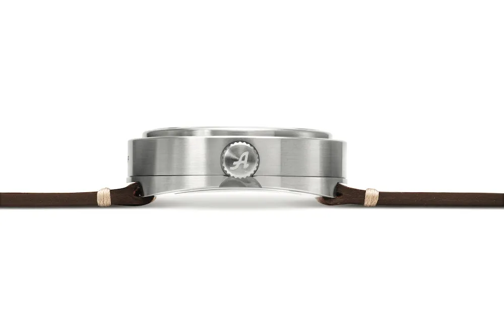 Allemano Watch GMT Antique White Brushed Case
