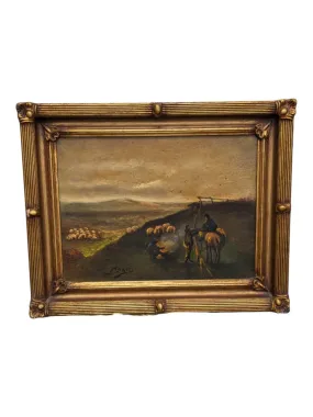 Antique sheep painting-Signed By Artist
