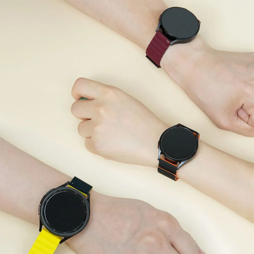 Araree Silicone Link Galaxy Watch Strap 20mm - Black/Yellow