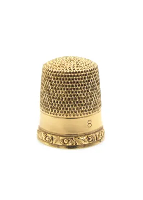 Art Deco 9K Gold Thimble