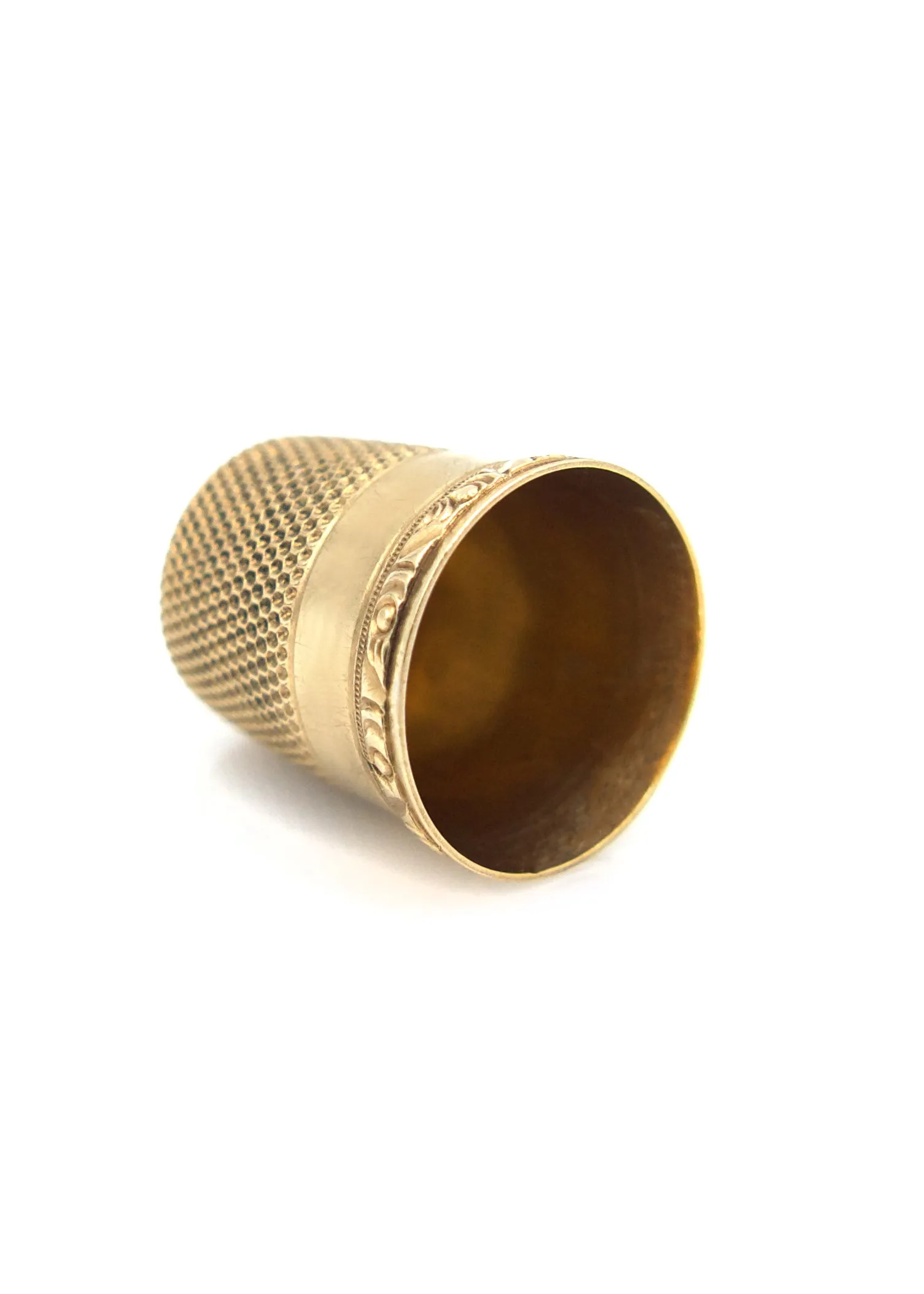 Art Deco 9K Gold Thimble