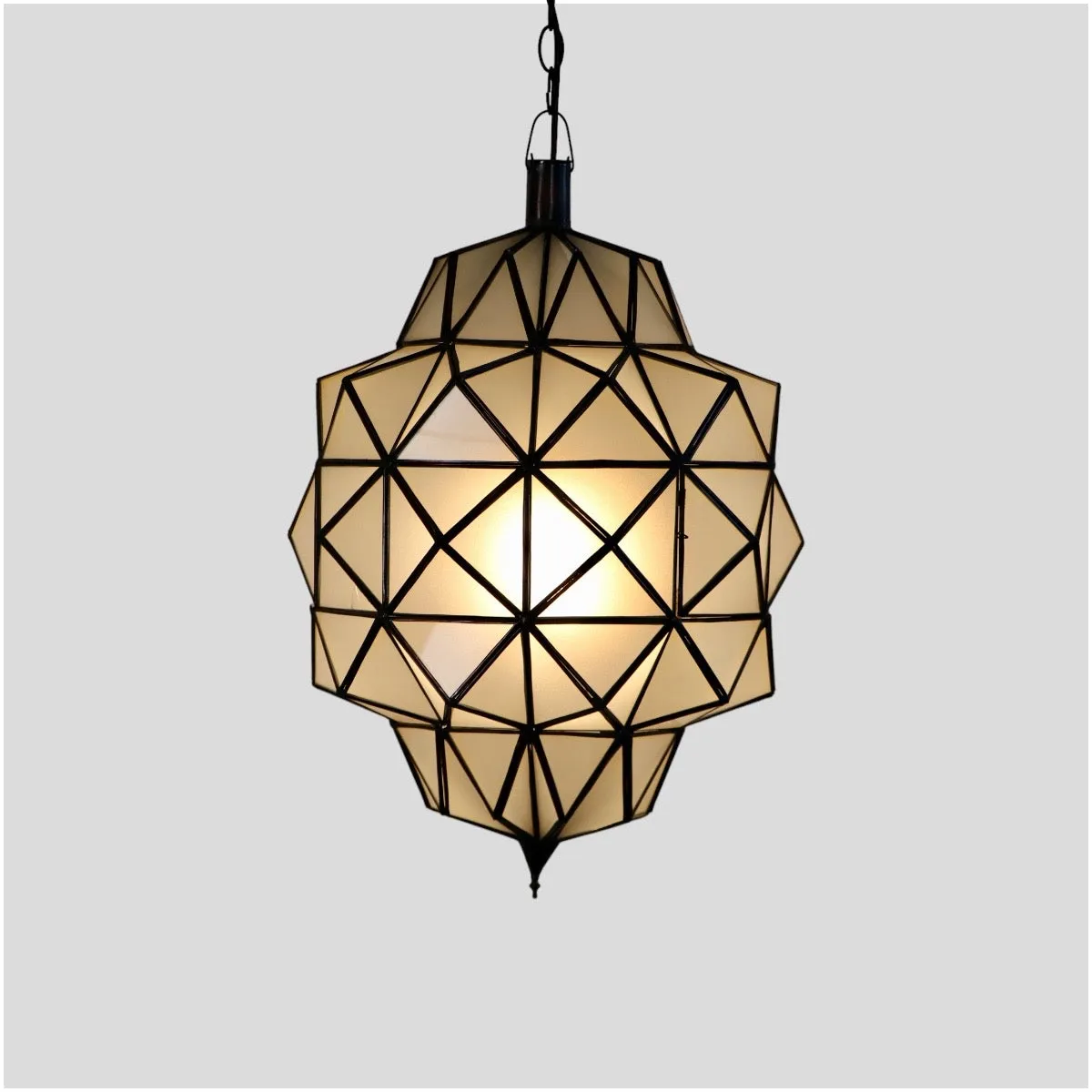Art Deco Frosted Glass Lamp