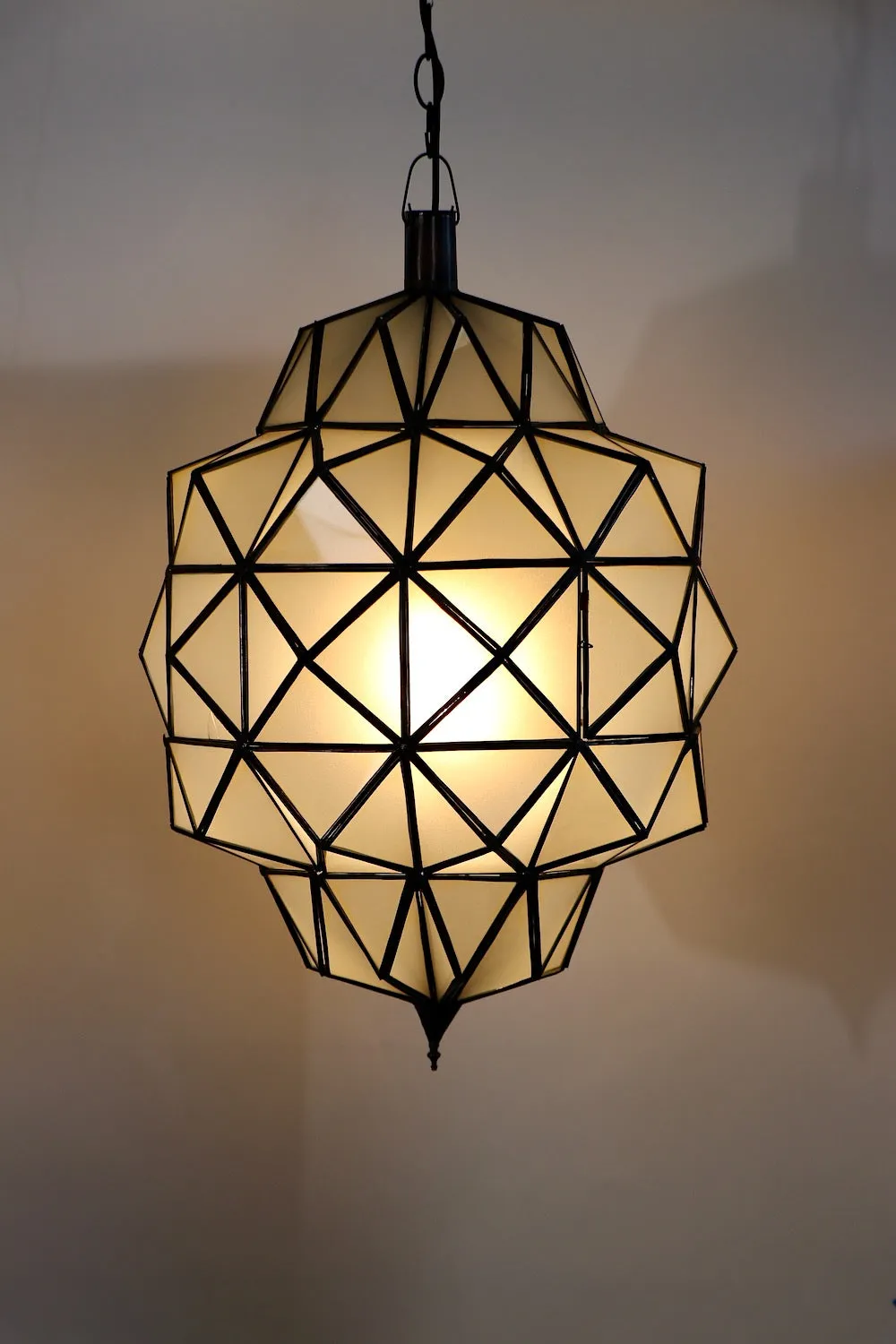 Art Deco Frosted Glass Lamp