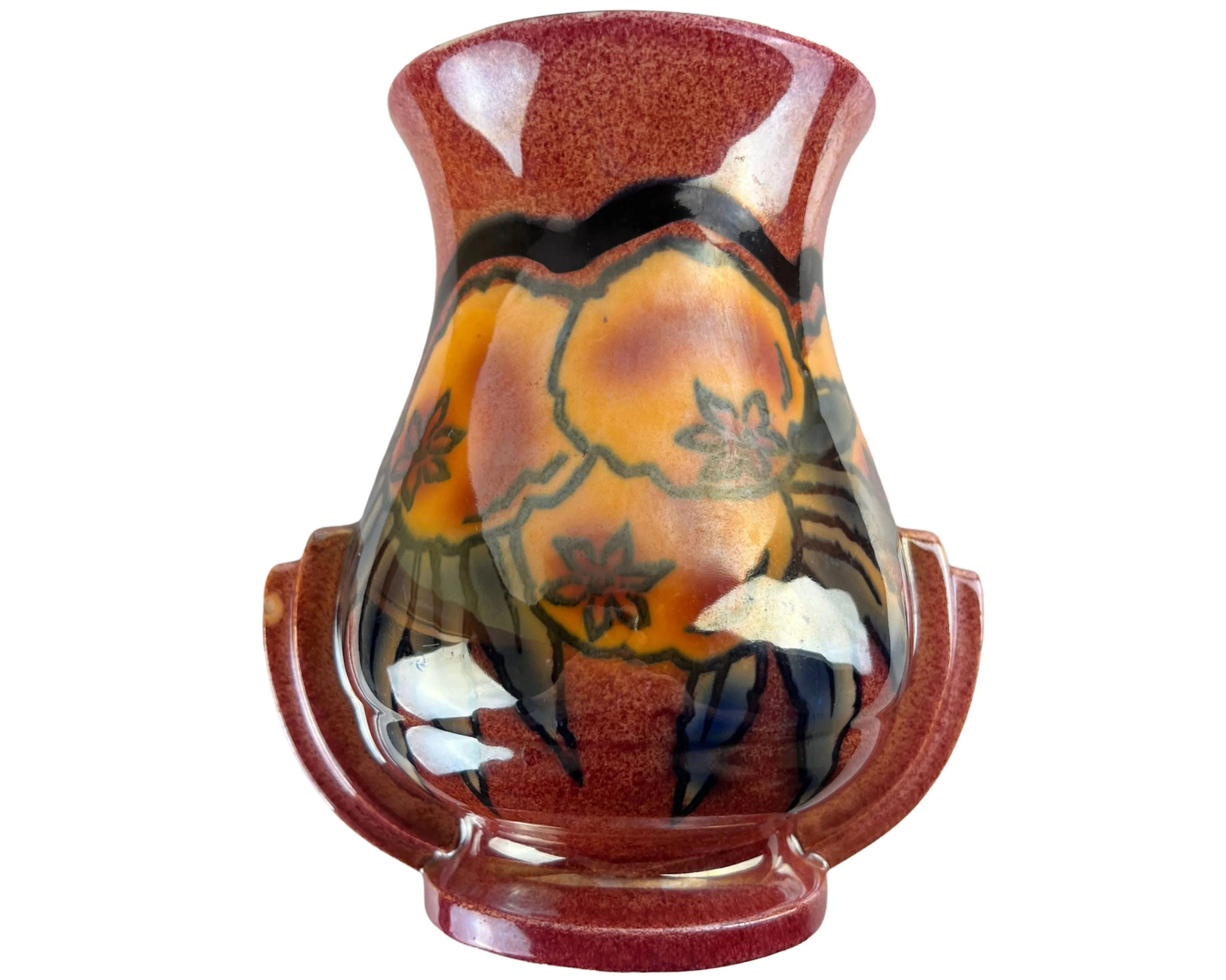 Art Deco Royal Art Pottery Longton Fruit Vase