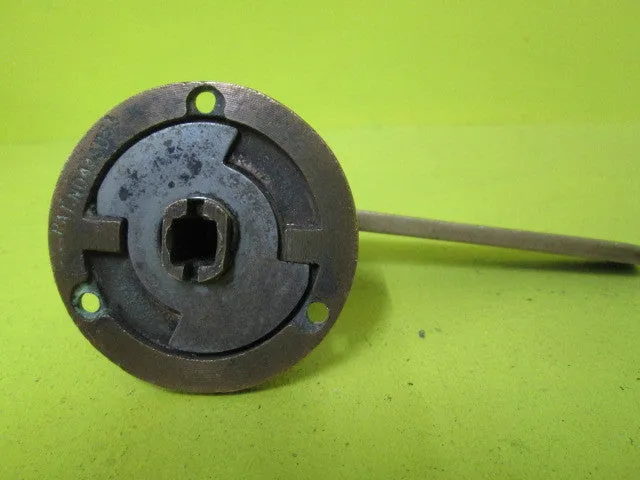 Art Deco Solid Brass Lever Handle on Circular Plate