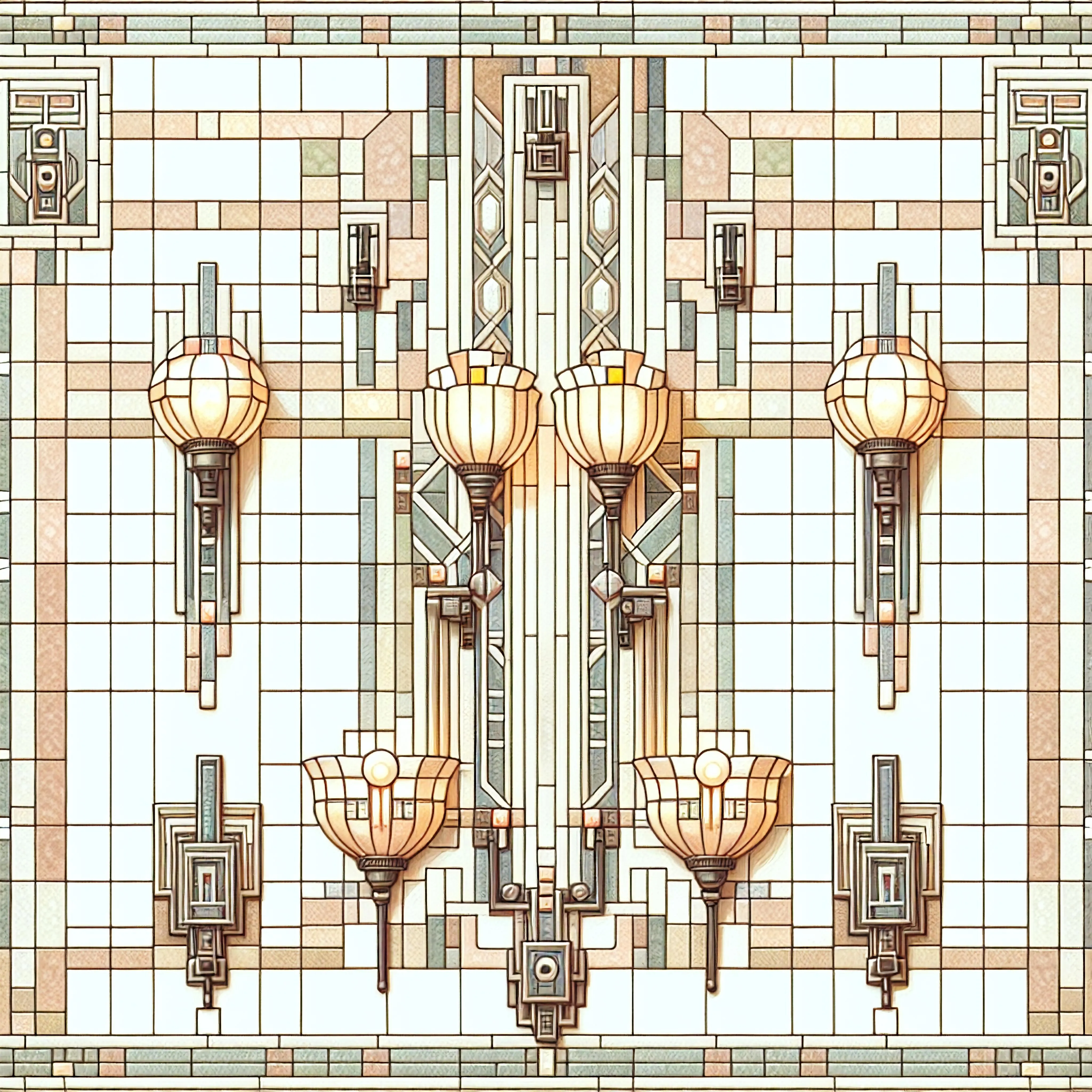 art deco wall sconces