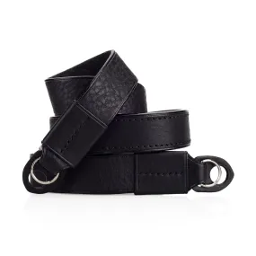 Arte di Mano Comodo Neck Strap, Wide - Minerva Black with Black Stitching