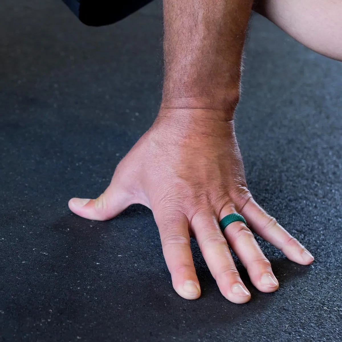 Barbell Bands Men's "Forest Green" Silicone Ring