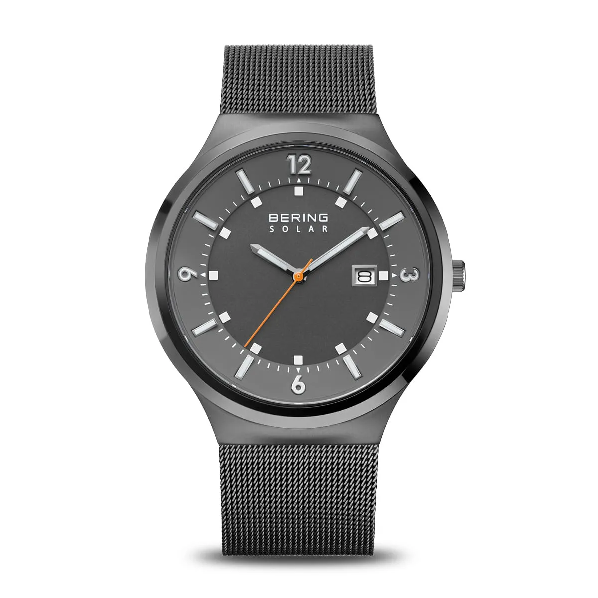 Bering 42mm Stainless Steel Grey Solar Watch
