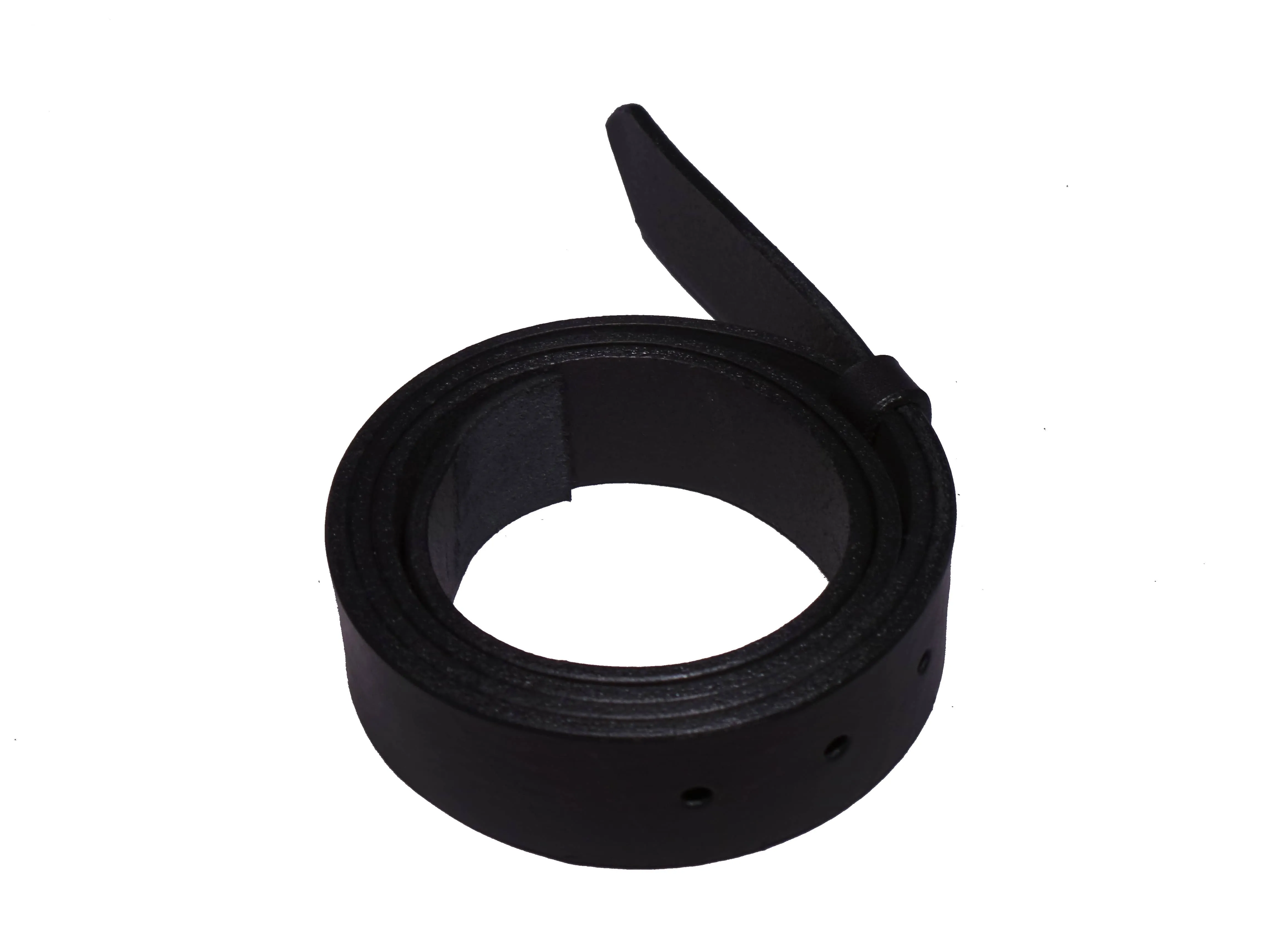 Blank Black Leather Belt Strap 1 1/4 Inch 32mm Wide Squared End