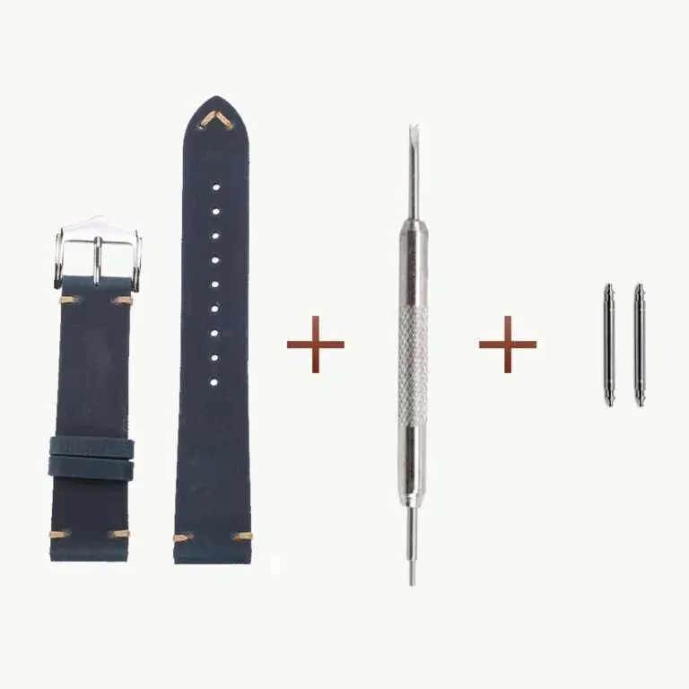 Blue Leather Strap