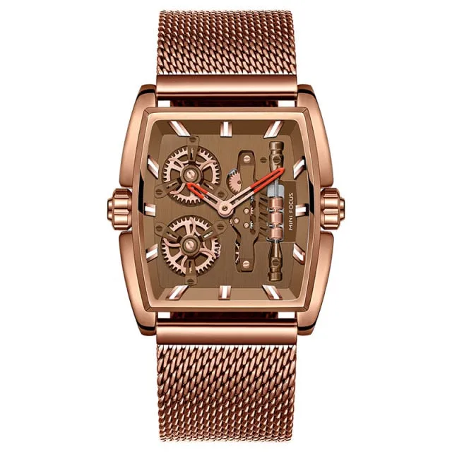 Brand Watches Mens steel Big Face skeleton Sports Army Designer Wrist Watches Montres de Marque de Luxe  wach men whatch