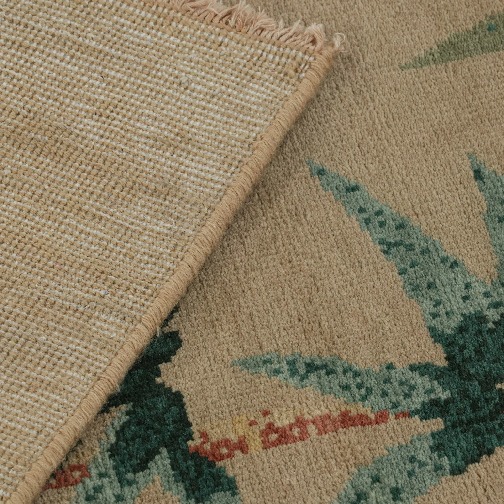 Brown Traditional Wool Rug - 6'1" x 9'1"