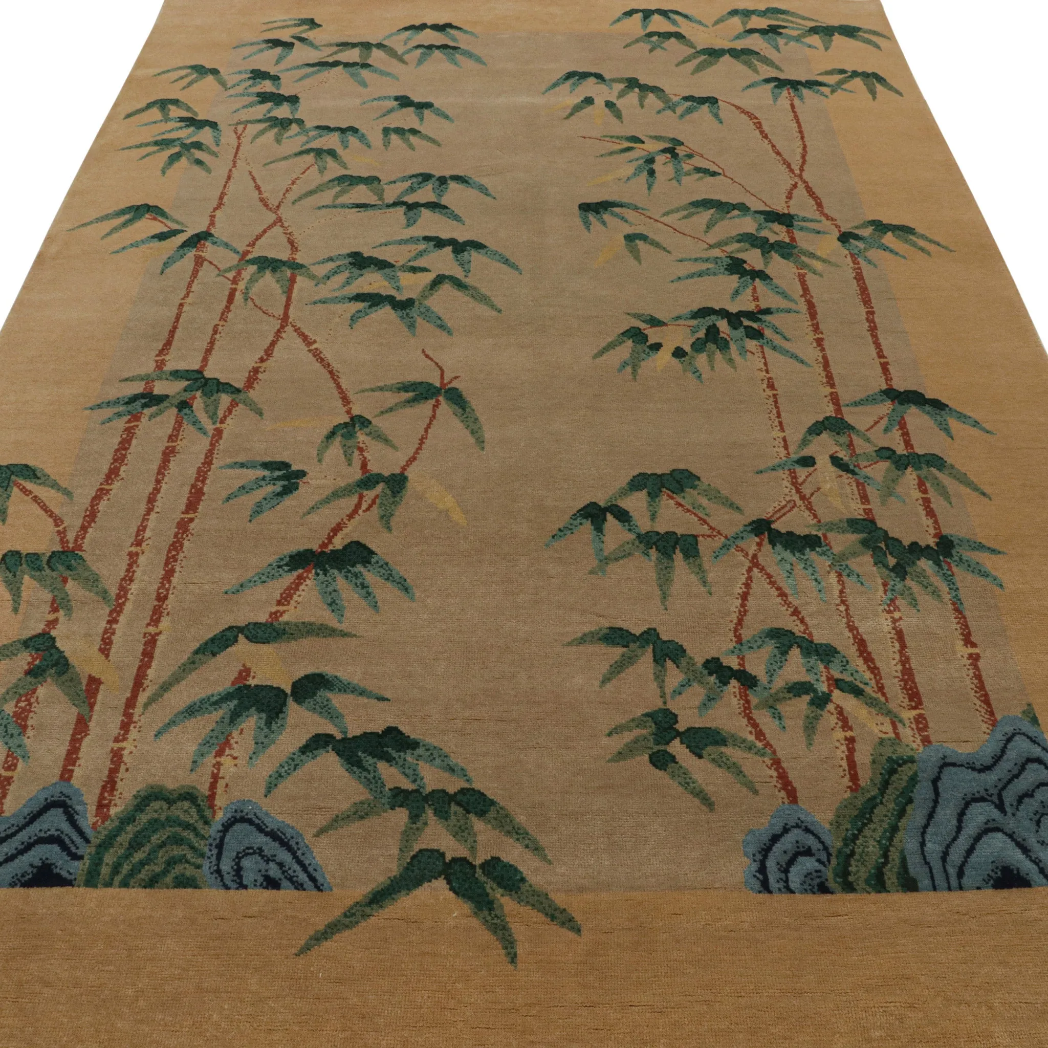 Brown Traditional Wool Rug - 6'1" x 9'1"