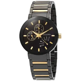 Bulova Modern Black Dial Two-tone Men's Watch 98C124