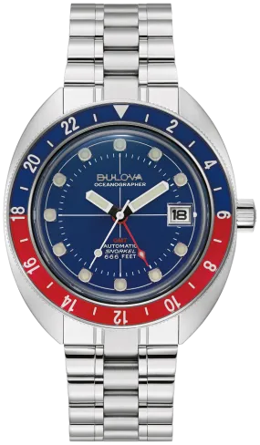 Bulova Oceanographer GMT Automatic Men's Watch 96B405