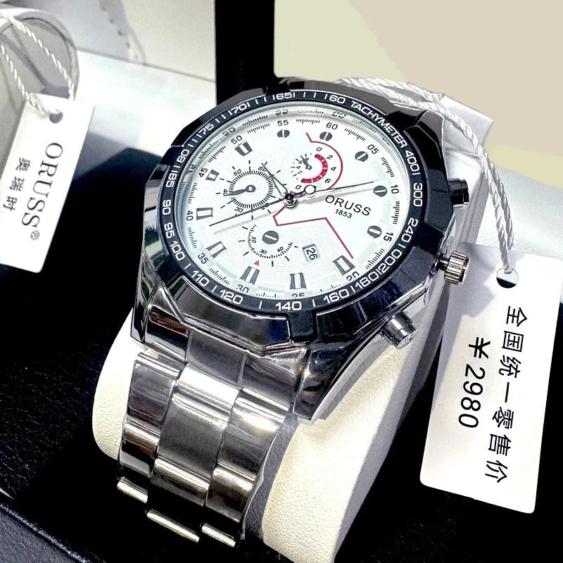 Business Geometric Butterfly Double Snap Quartz Men's Watches
