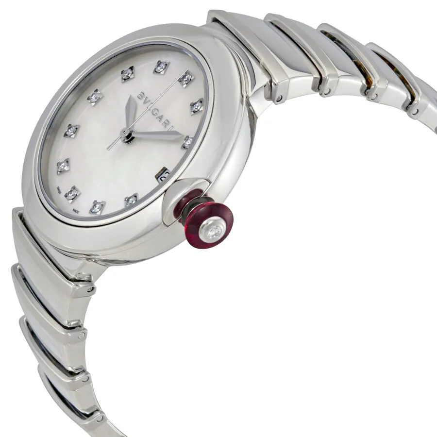 Bvlgari Lvcea  Automatic Mother of Pearl Diamond Ladies Watch 102382