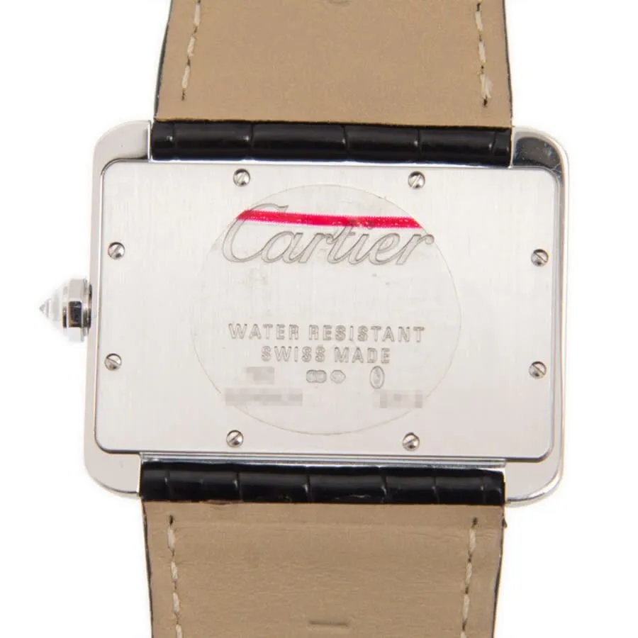 Cartier Tank Divan Cream Dial Ladies 18 Carat White Gold Diamond Watch WA301370