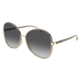 Chloe Gray Sunglasses with Gray Gradient lenses