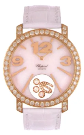 Chopard Happy Diamonds Mother of Pearl Leather Ladies Watch 207450-5005