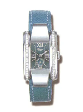 Chopard La Strada Diamond Steel Blue Ladies Watch 41/8412
