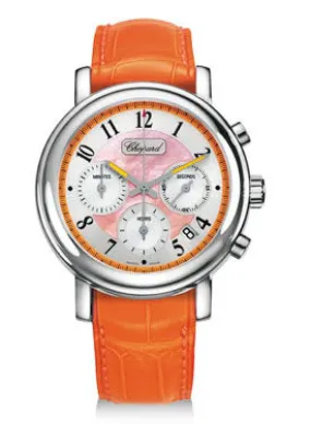 Chopard Mille Miglia Elton John Chronograph Automatic Orange Mother of Pearl Ladies Watch 168331-3009