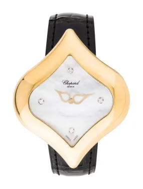 Chopard Pushkin Quartz Mother of Pearl Diamond Dial Ladies Watch 127421-0001