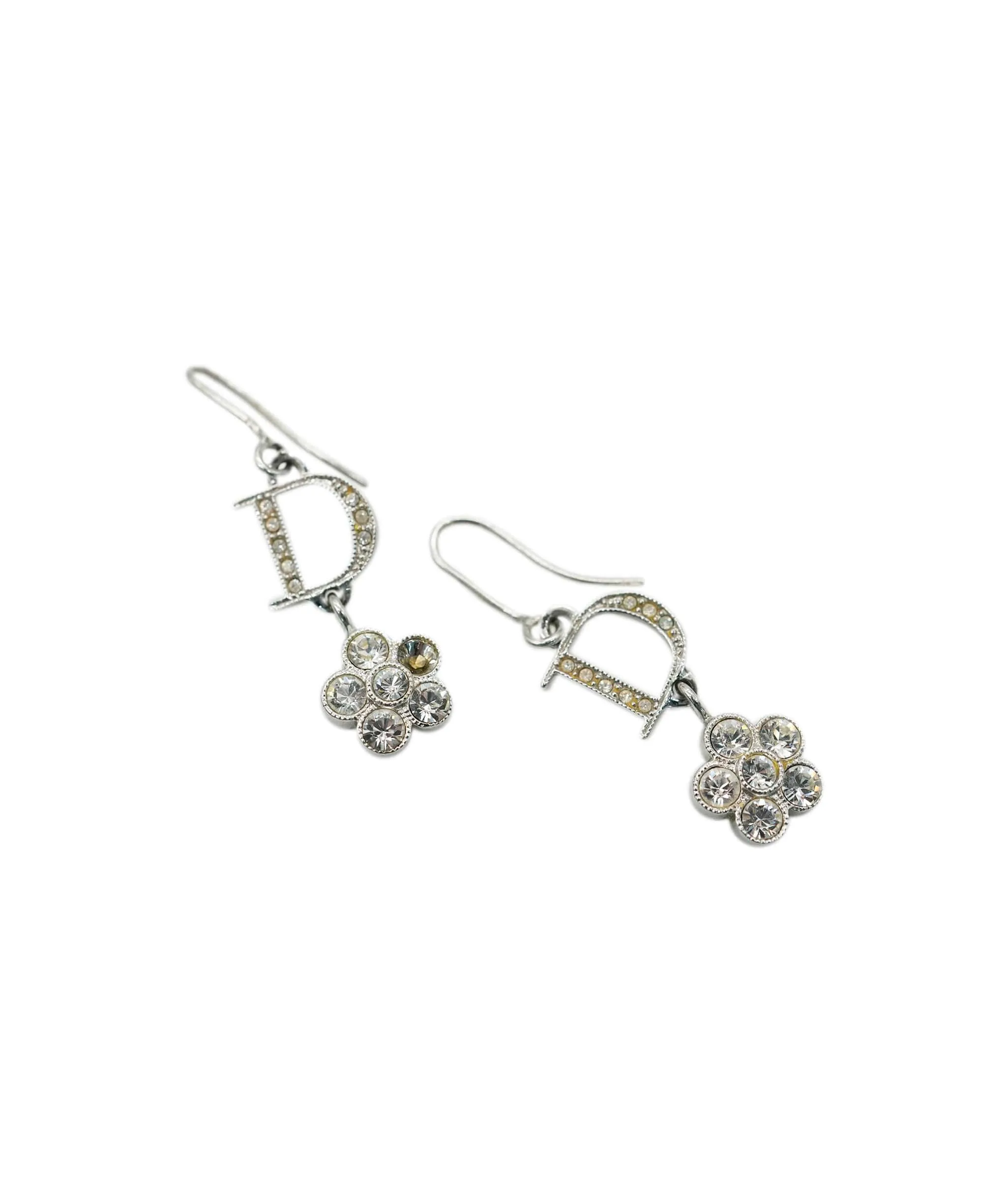 Christian Dior Diamonte Floral Detail Earrings  ALC1392