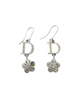 Christian Dior Diamonte Floral Detail Earrings  ALC1392