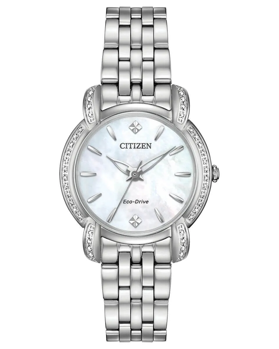 Citizen Jolie EM0690-50D Ladies 30mm Bracelet Watch MSRP $650