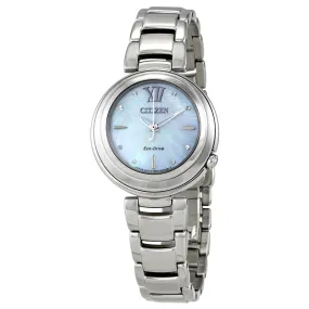 Citizen Sunrise Eco-Drive Mother of Pearl Stainless Steel Ladies Watch EM0330-55D