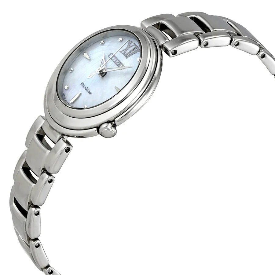 Citizen Sunrise Eco-Drive Mother of Pearl Stainless Steel Ladies Watch EM0330-55D