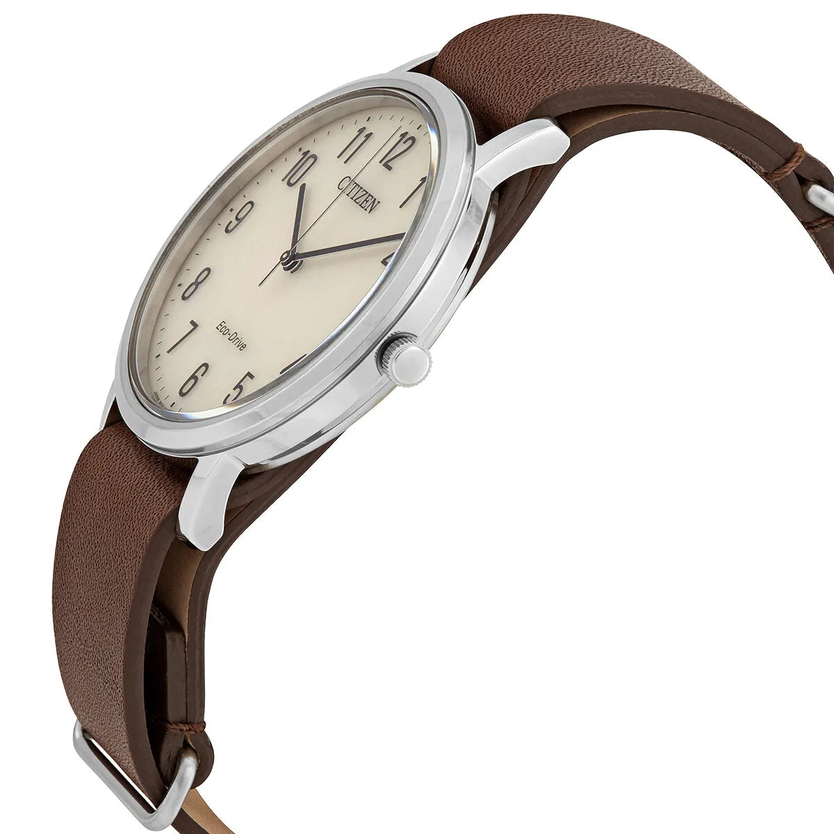 Citizen White Dial Brown Leather Men's Watch BJ6501-28A