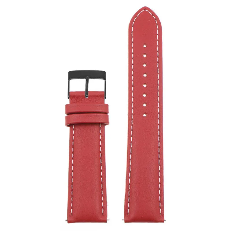 Classic Stitched Leather Strap - Extra Long For MoonSwatch