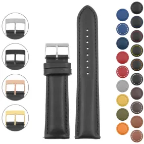 Classic Stitched Leather Strap - Extra Long For MoonSwatch