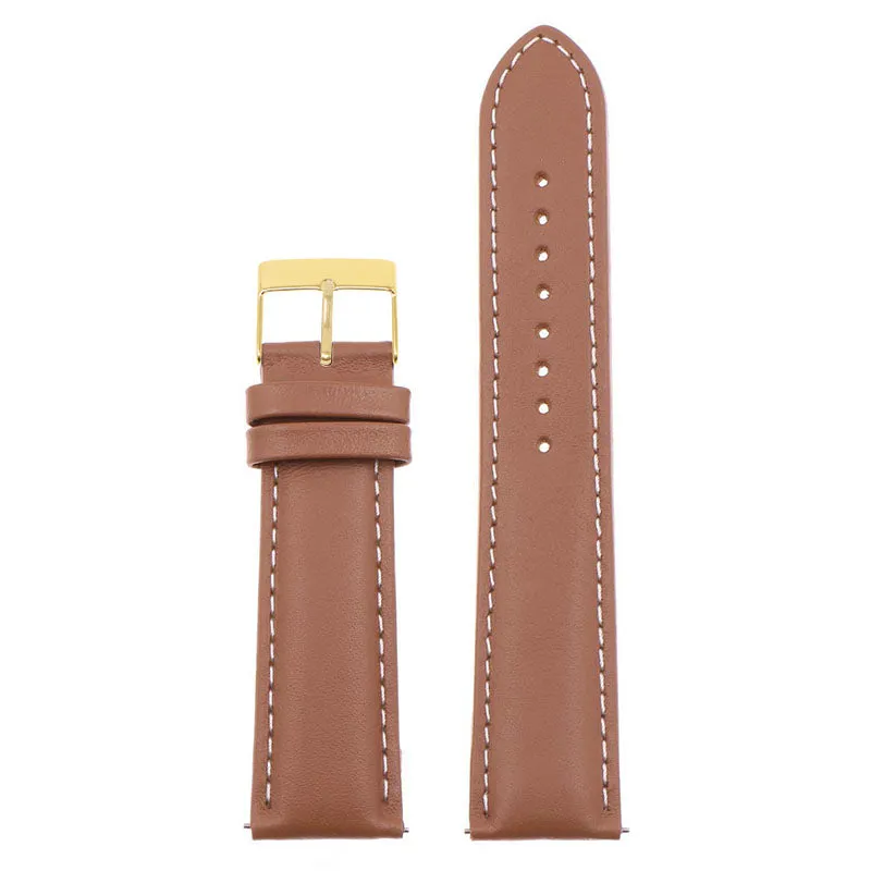 Classic Stitched Leather Strap - Extra Long For MoonSwatch