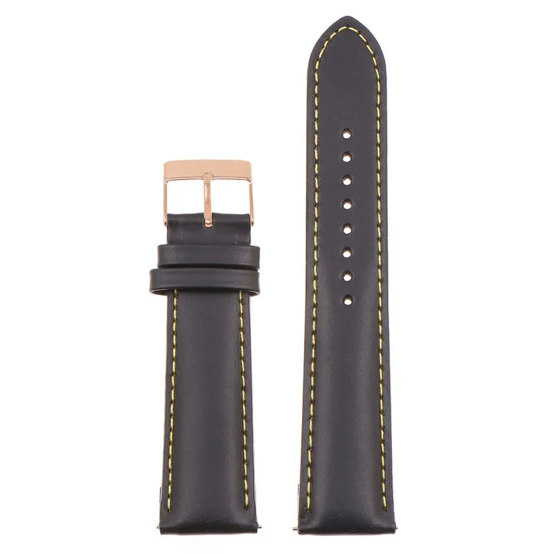 Classic Stitched Leather Strap - Extra Long For MoonSwatch