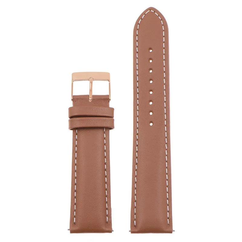 Classic Stitched Leather Strap - Extra Long For MoonSwatch