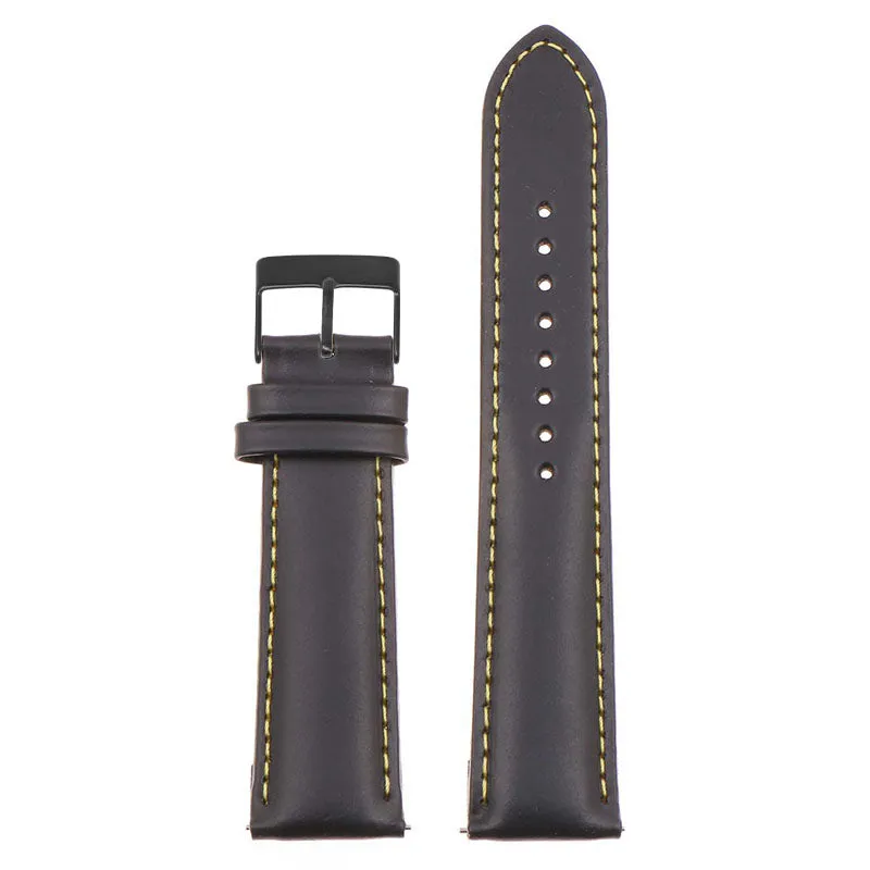 Classic Stitched Leather Strap - Extra Long For MoonSwatch